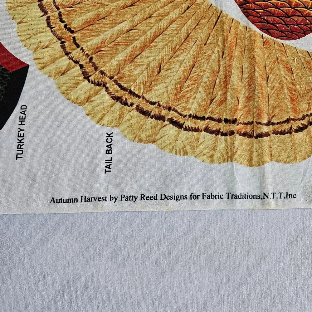 Patty Reed Designs Autumn Harvest Stuffed Turkey Fabric Panel DIY Sewing Project